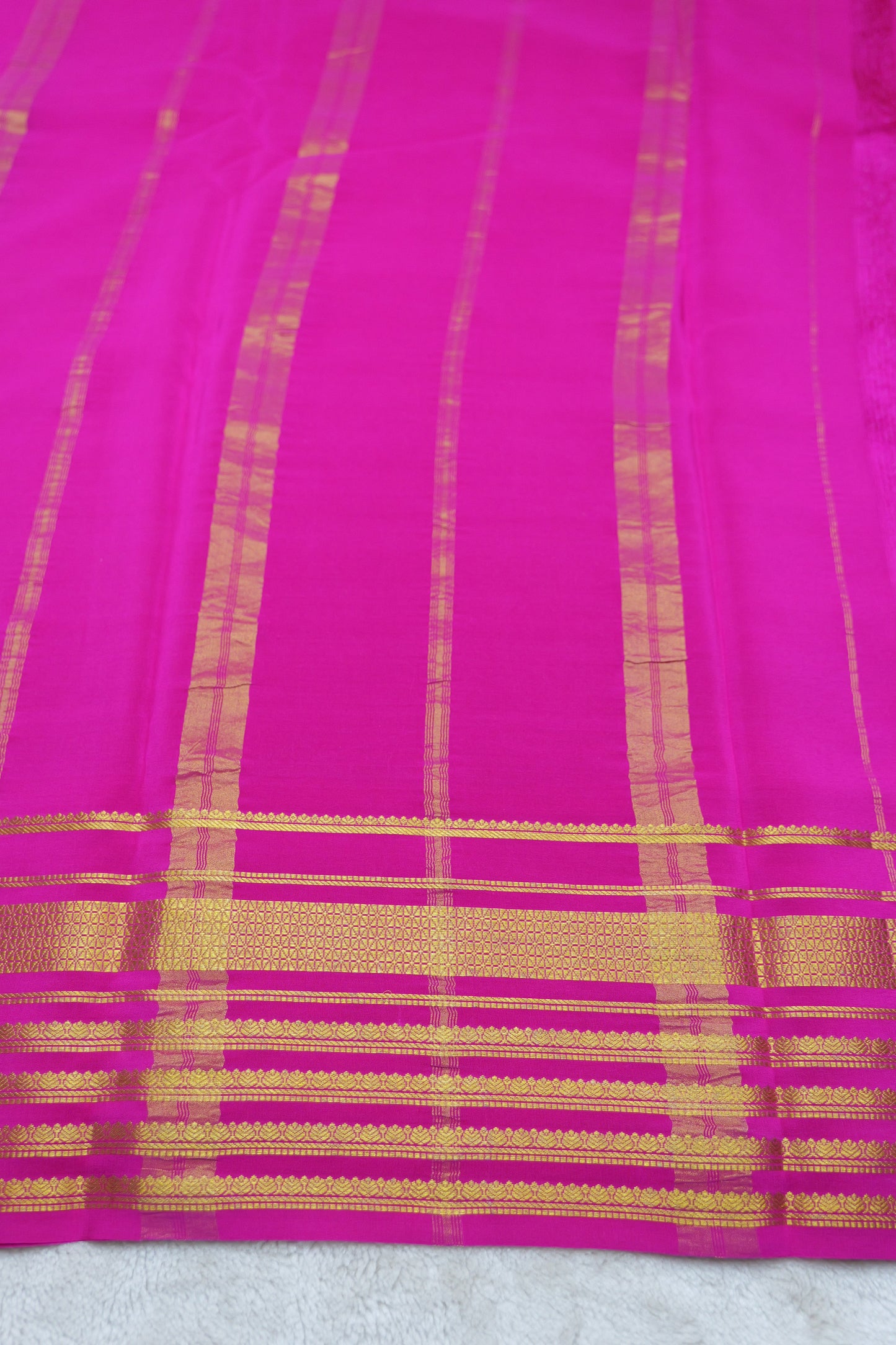 PURE MYSORE SILK SAREES 4 Line Big Border(1437185)
