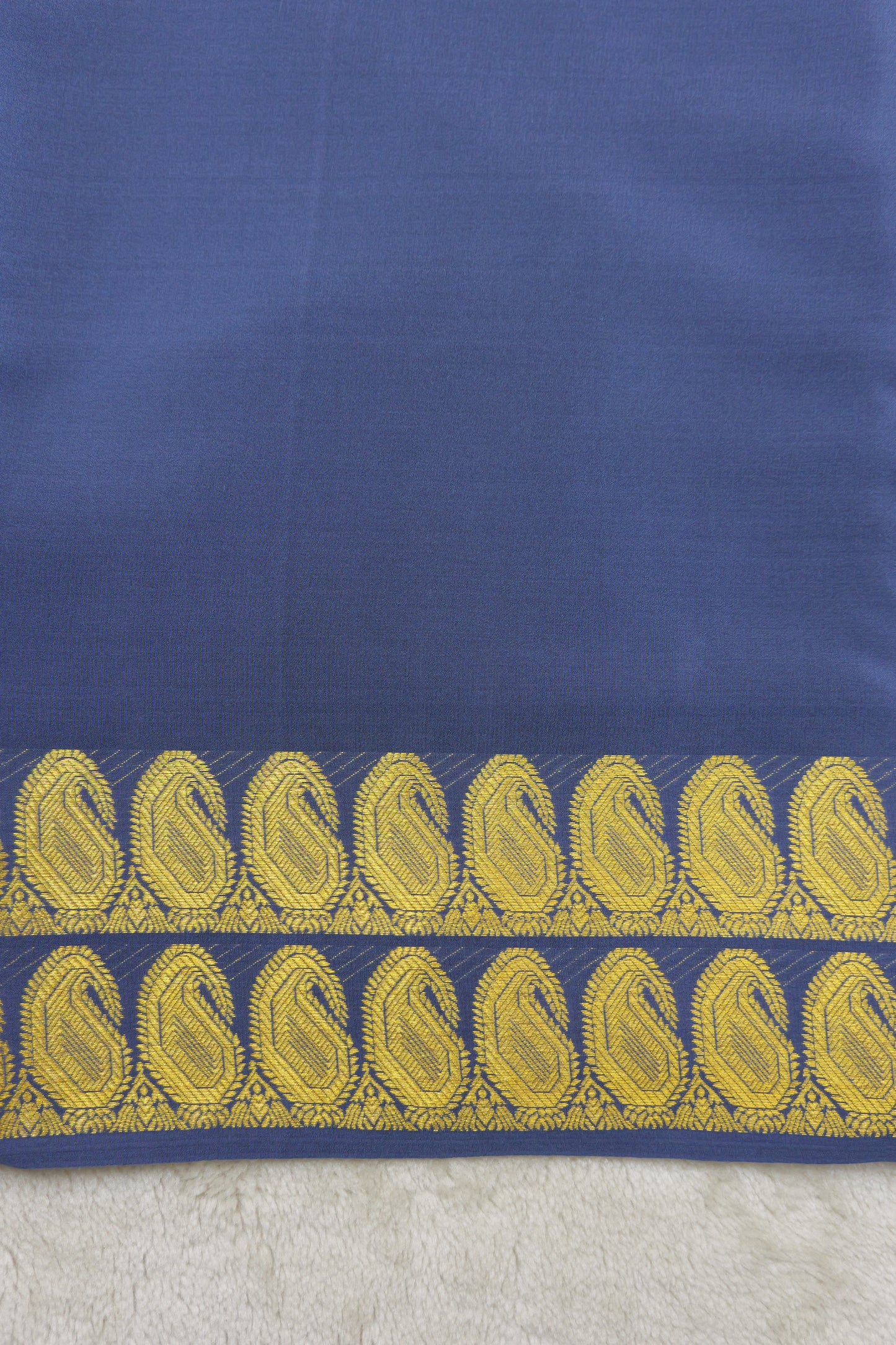 PURE MYSORE SILK SAREES 2 line Mango Border(1454408)