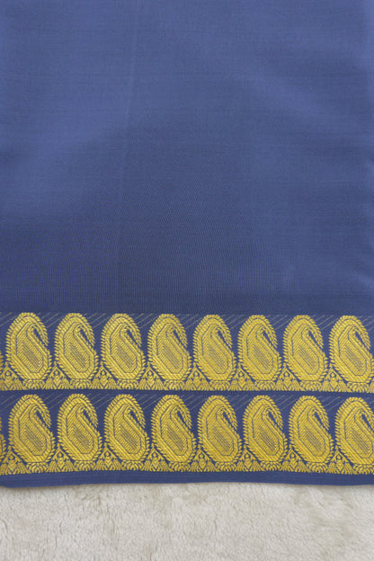 PURE MYSORE SILK SAREES 2 line Mango Border(1454408)