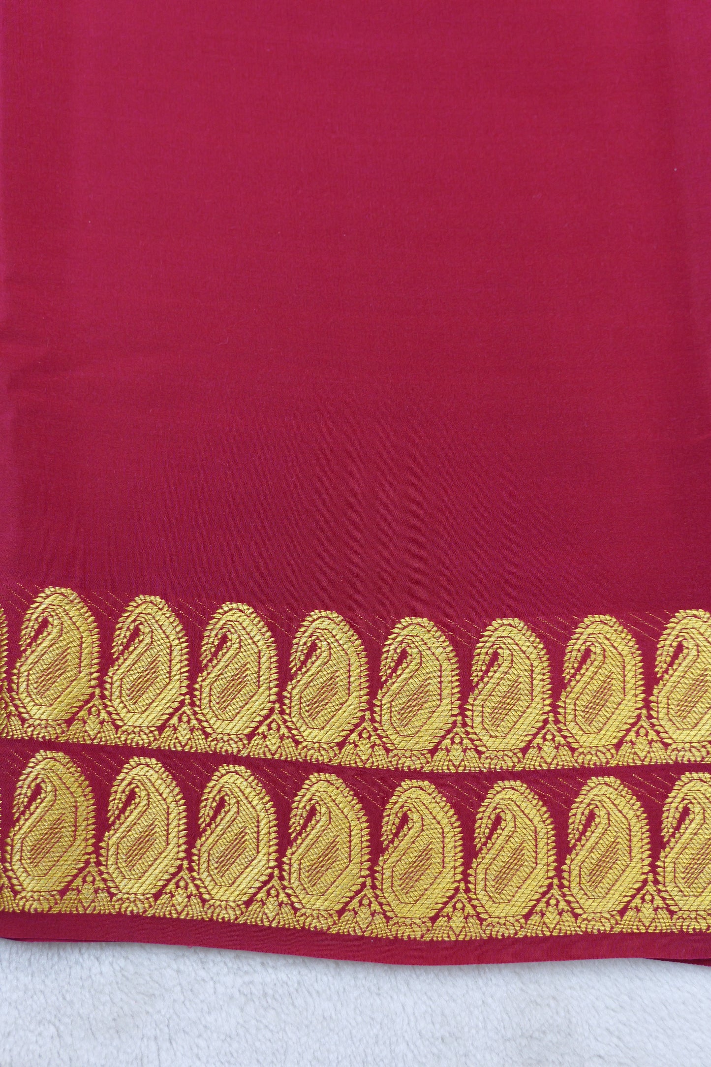 PURE MYSORE SILK SAREES 2 line Mango Border(1454408)