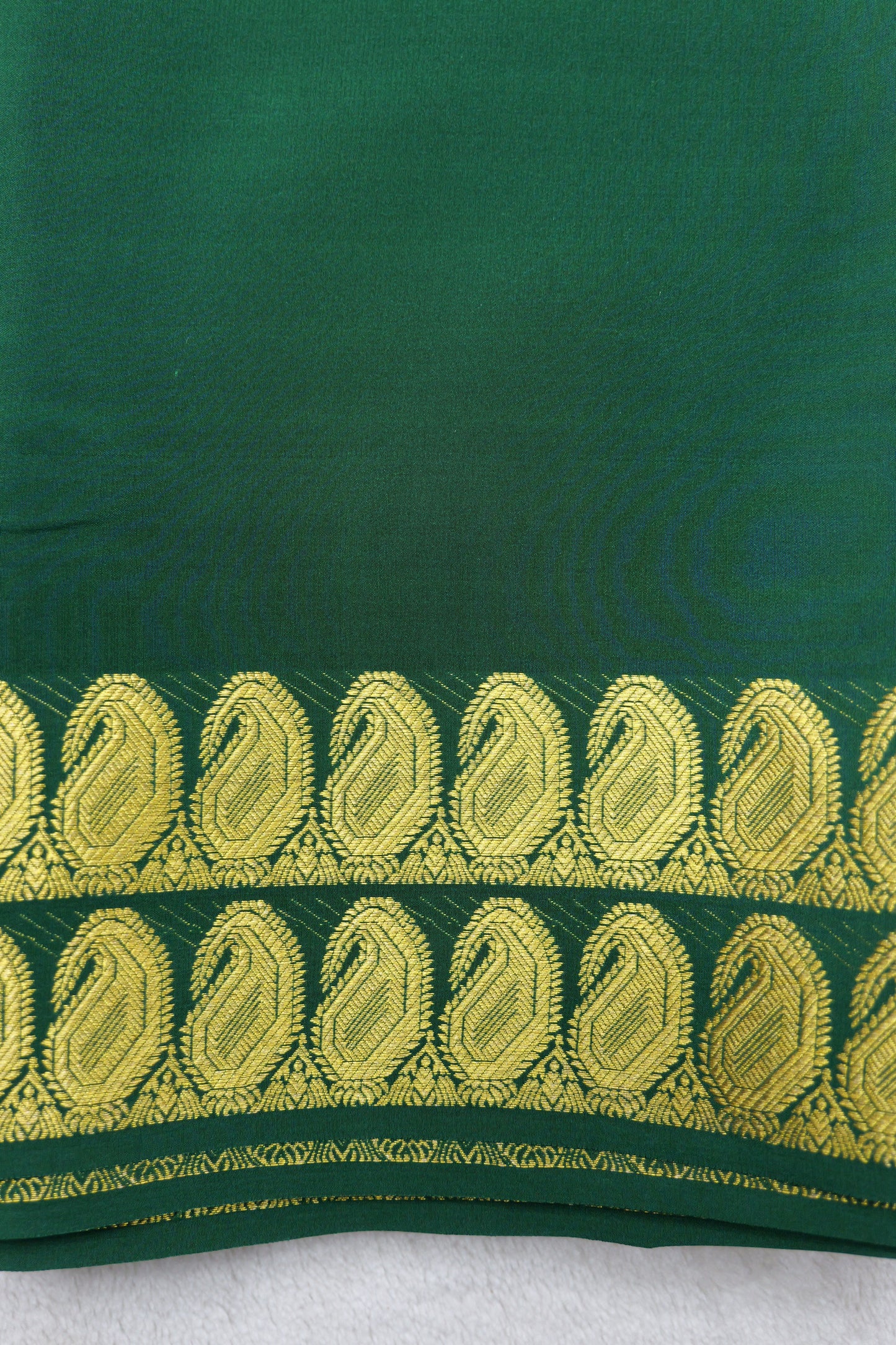PURE MYSORE SILK SAREES 2 line Mango Border(1454408)