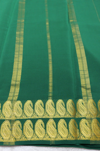 PURE MYSORE SILK SAREES 2 line Mango Border(1454408)