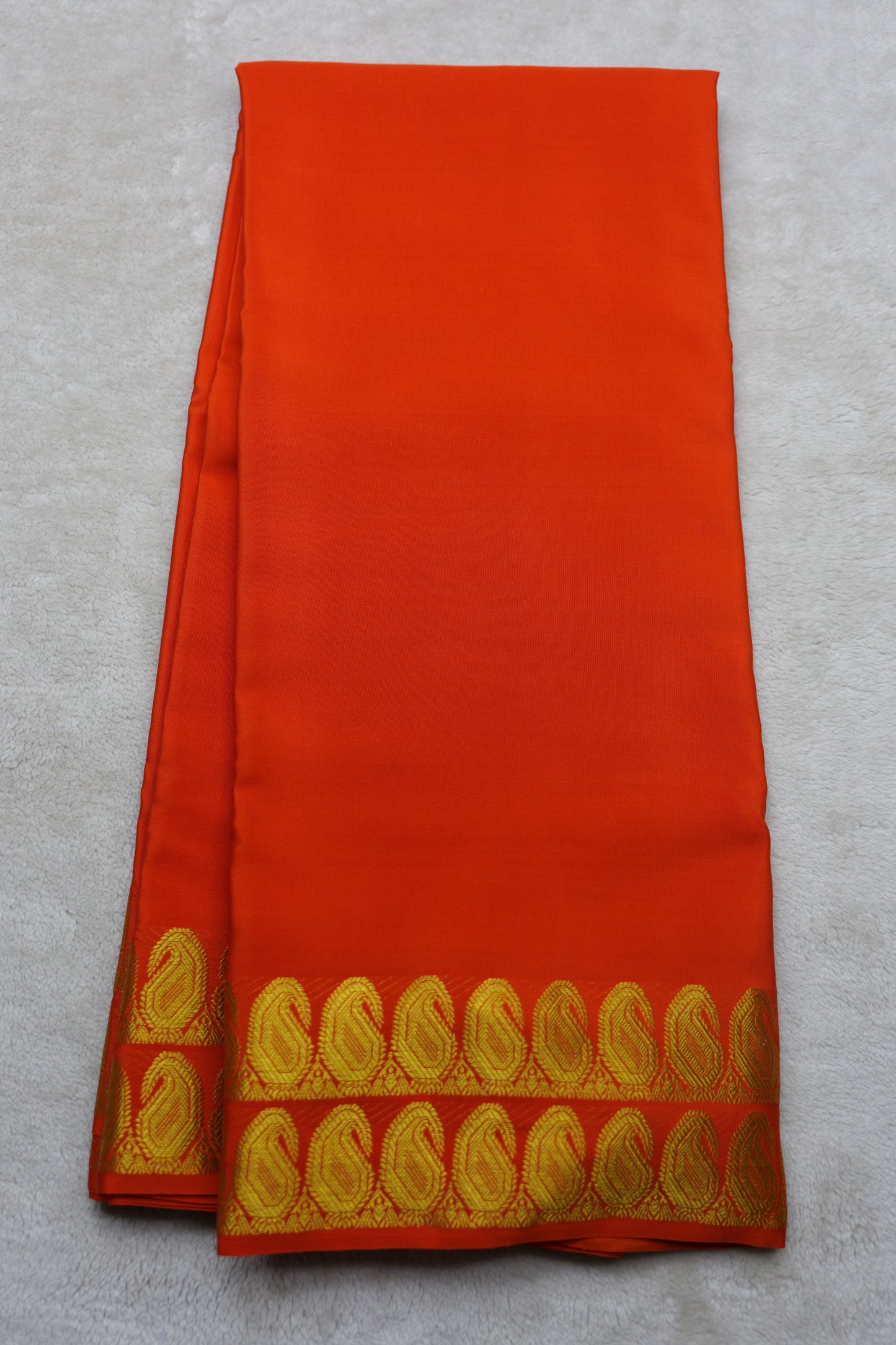 PURE MYSORE SILK SAREES 2 line Mango Border(1454408)