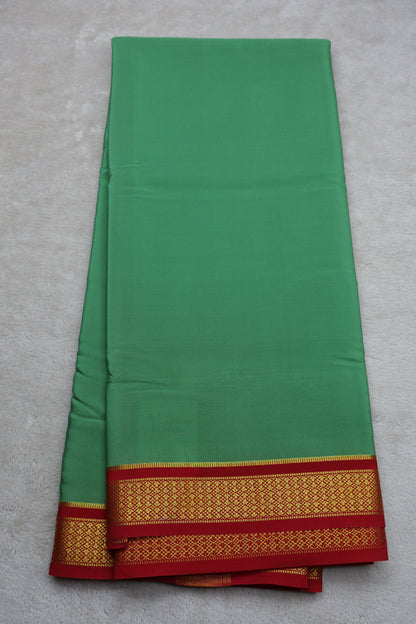 PURE MYSORE SILK SAREES Flower Gatti Border (1452305)