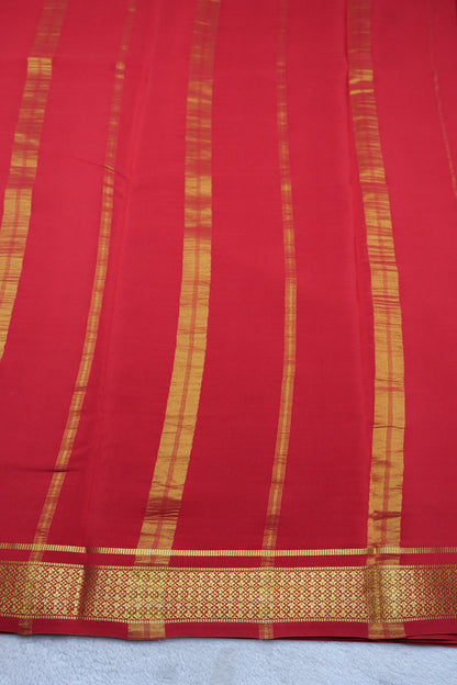 PURE MYSORE SILK SAREES Flower Gatti Border (1452305)