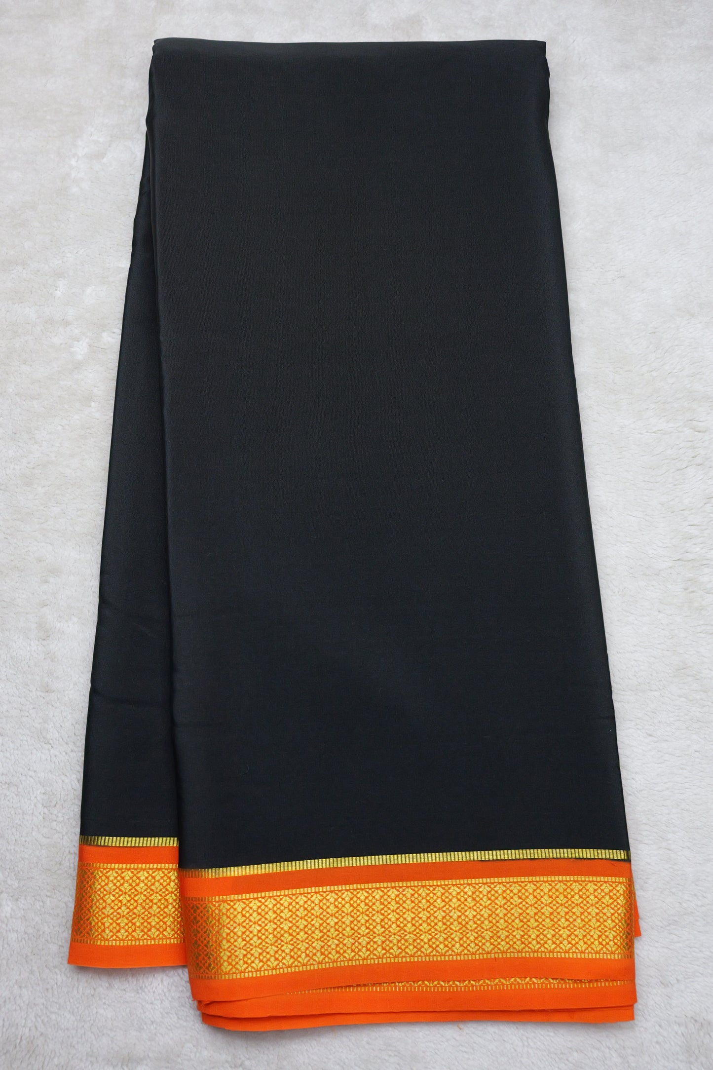 PURE MYSORE SILK SAREES Flower Gatti Border (1452305)