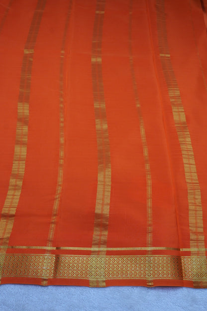 PURE MYSORE SILK SAREES Flower Gatti Border (1452305)