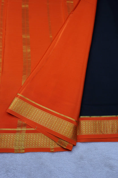 PURE MYSORE SILK SAREES Flower Gatti Border (1452305)