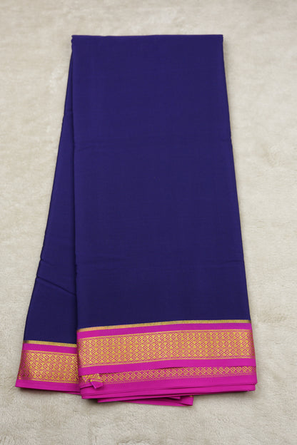 PURE MYSORE SILK SAREES Flower Gatti Border (1452305)