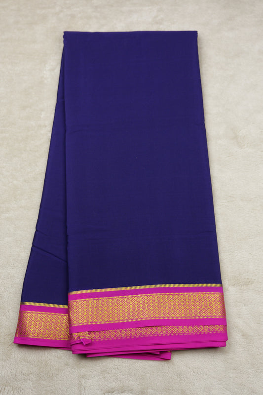 PURE MYSORE SILK SAREES Flower Gatti Border (1452305)