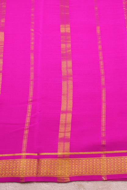 PURE MYSORE SILK SAREES Flower Gatti Border (1452305)