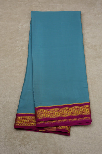 PURE MYSORE SILK SAREES Flower Gatti Border (1452305)