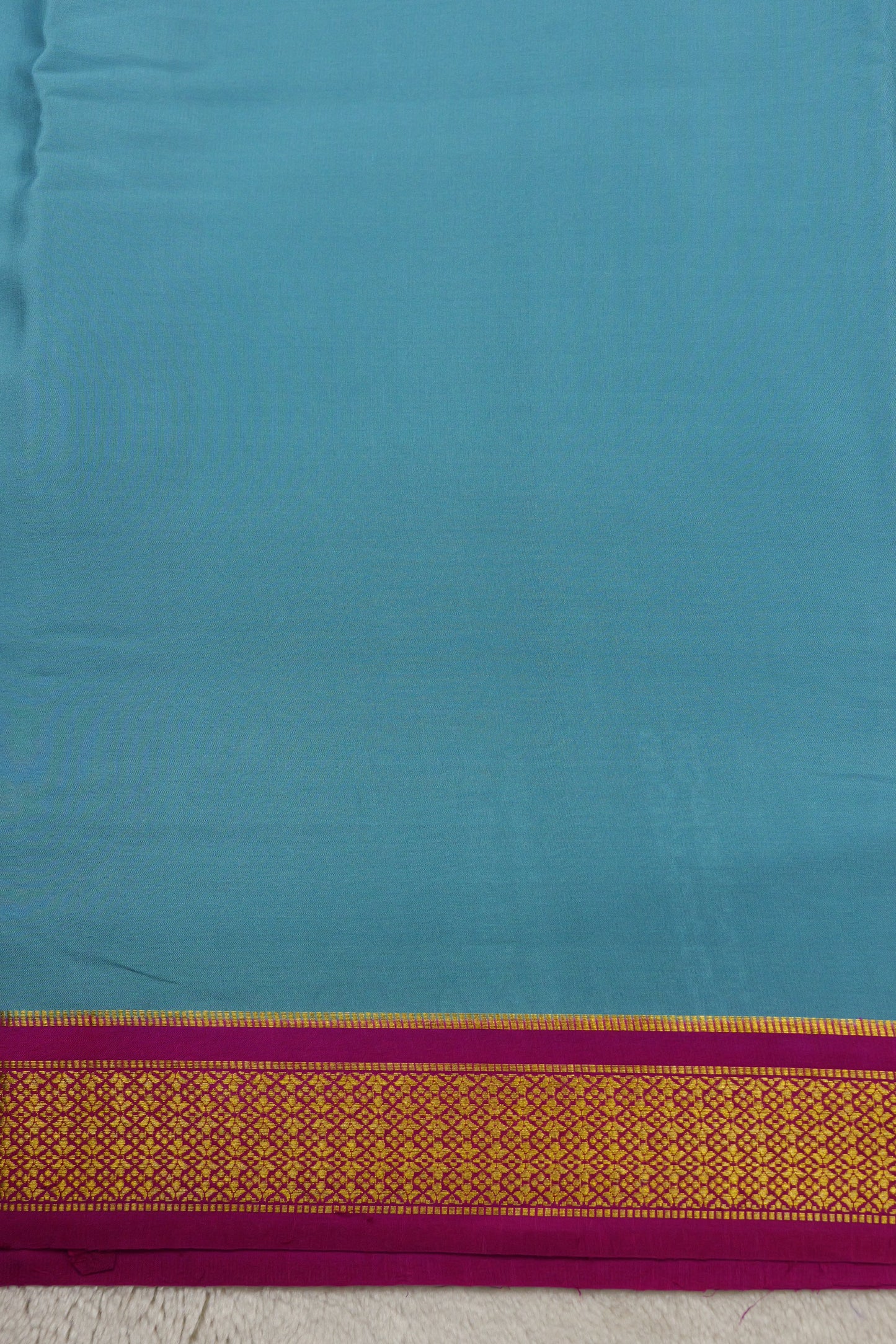 PURE MYSORE SILK SAREES Flower Gatti Border (1452305)