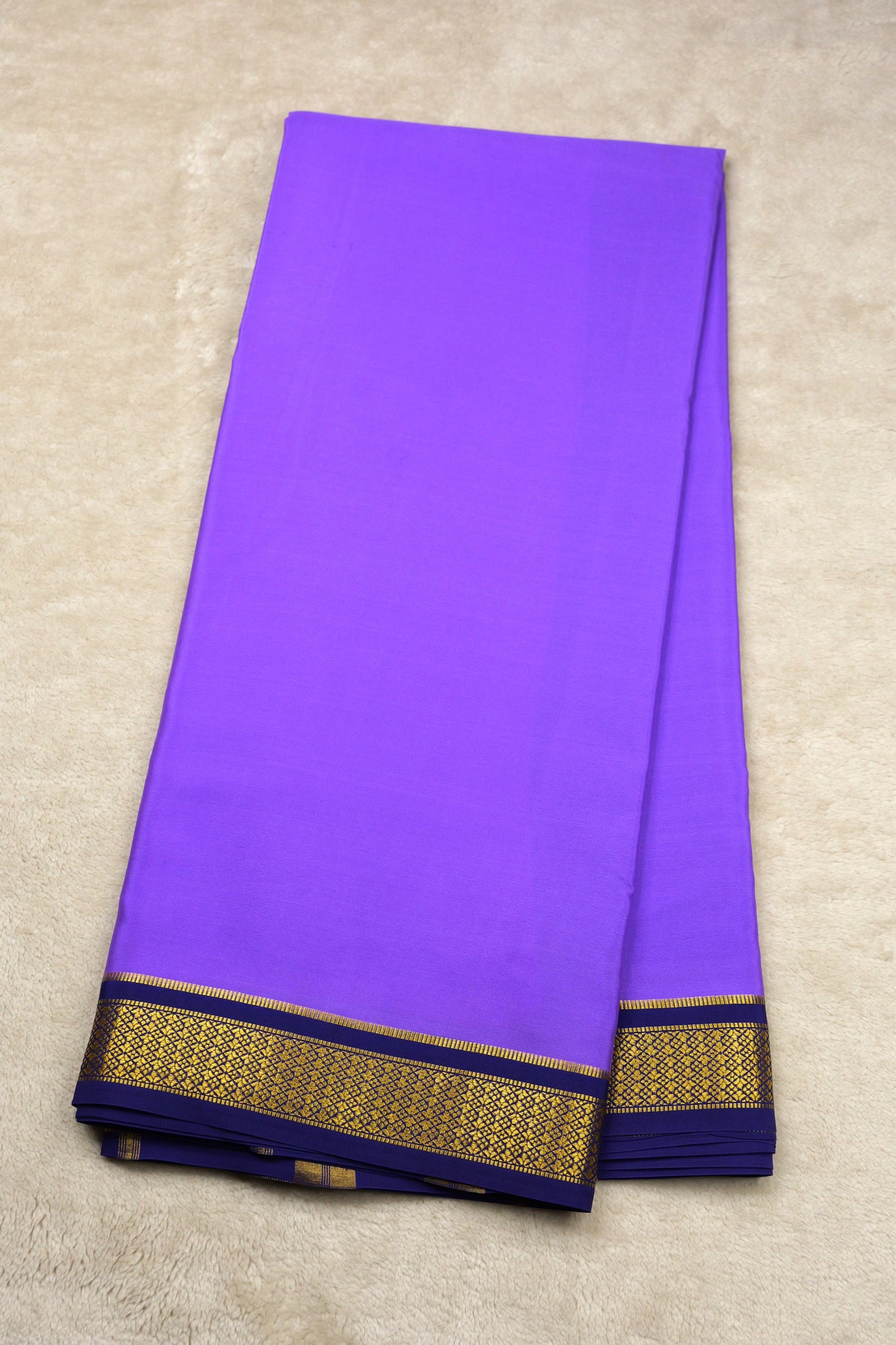 PURE MYSORE SILK SAREES Flower Gatti Border (1452305)