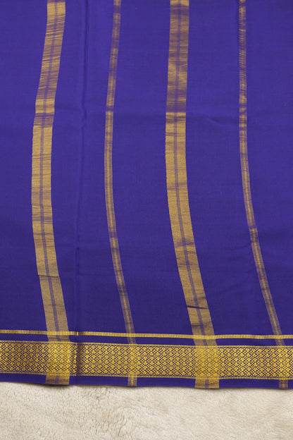 PURE MYSORE SILK SAREES Flower Gatti Border (1452305)