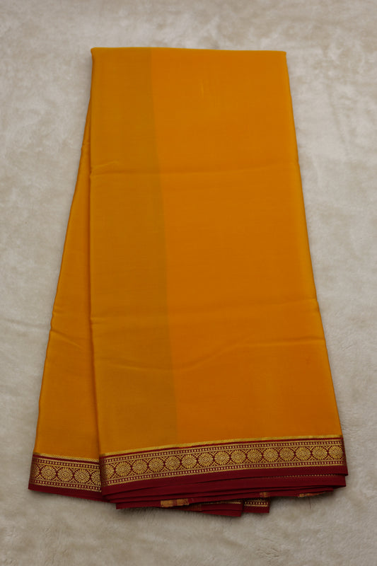 Pure mysore silk sarees Single Line Rudraksh(1453664)