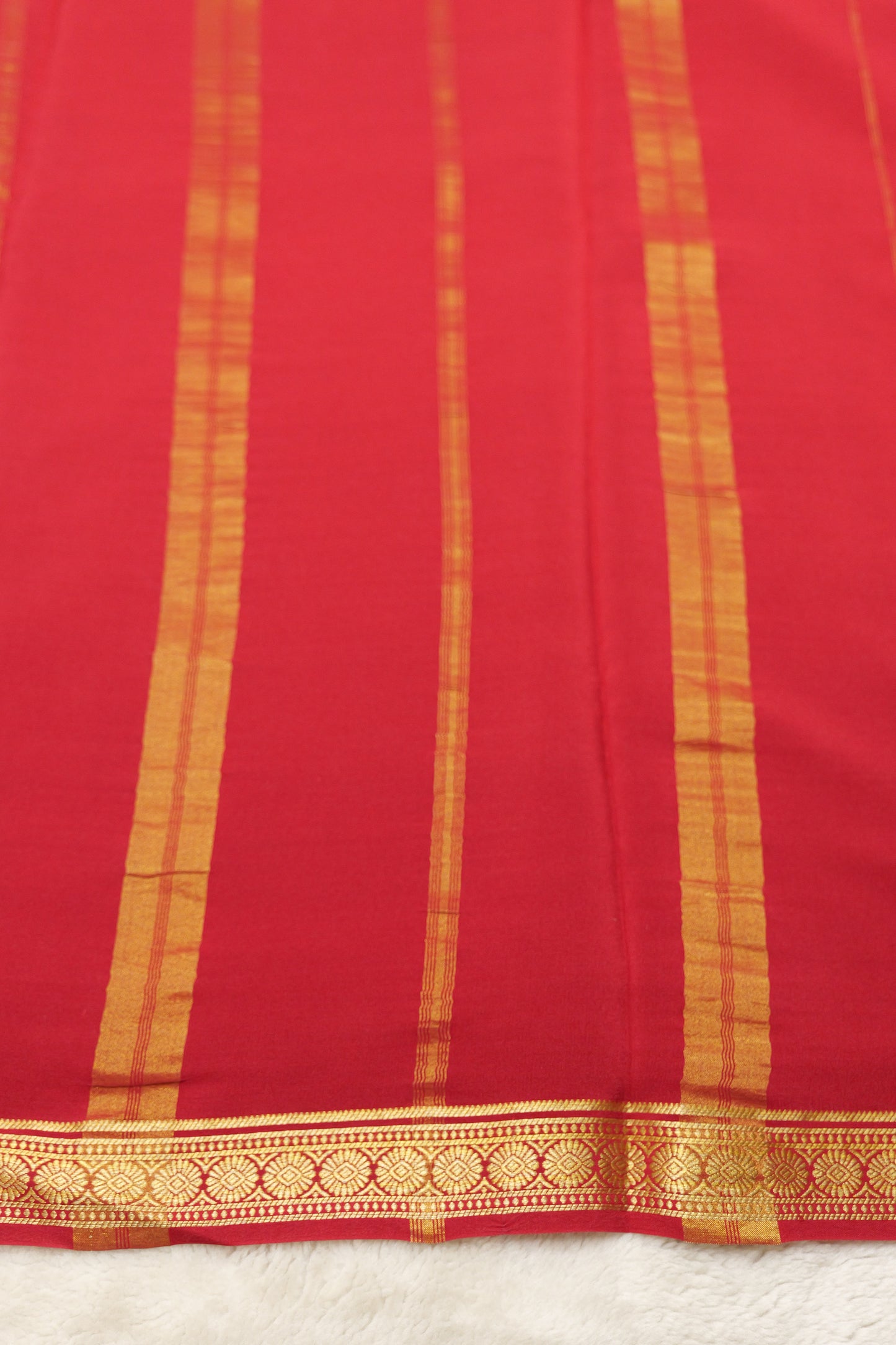 Pure mysore silk sarees Single Line Rudraksh(1453664)