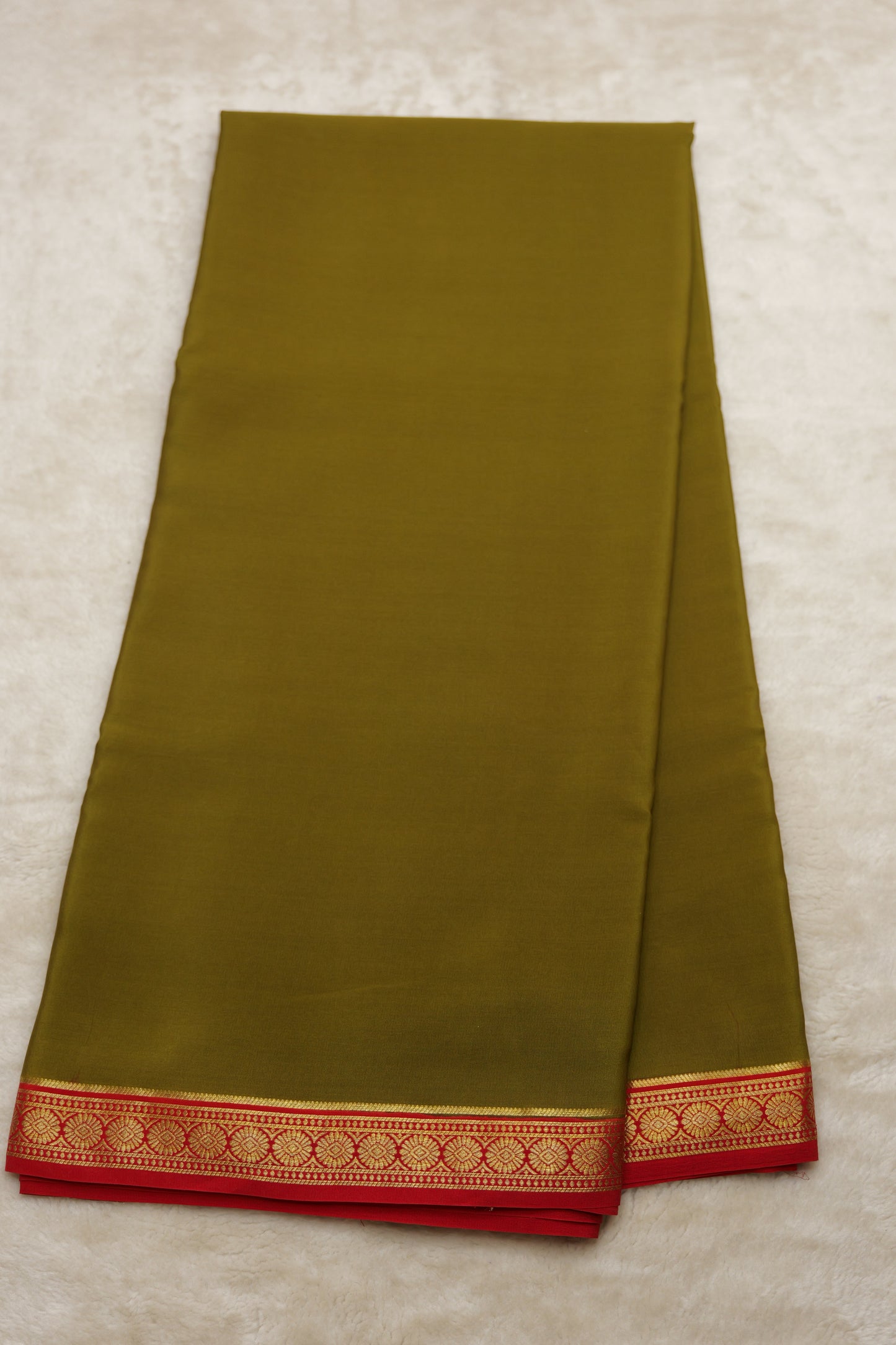 Pure mysore silk sarees Single Line Rudraksh(1453664)