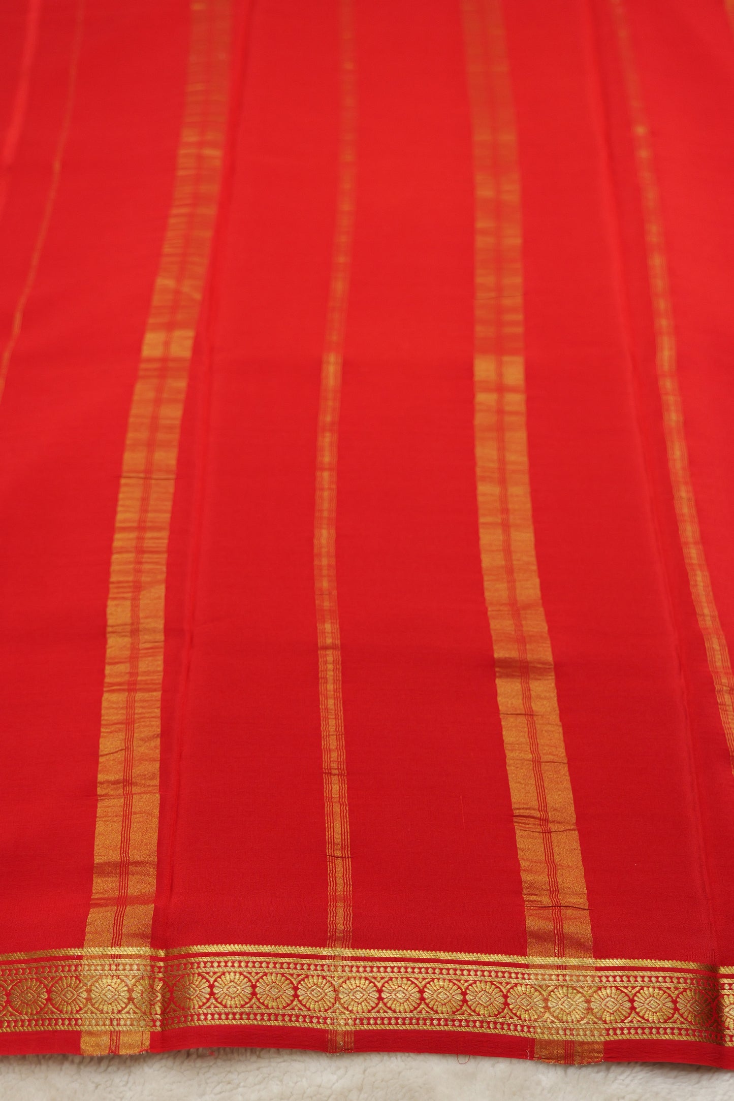 Pure mysore silk sarees Single Line Rudraksh(1453664)
