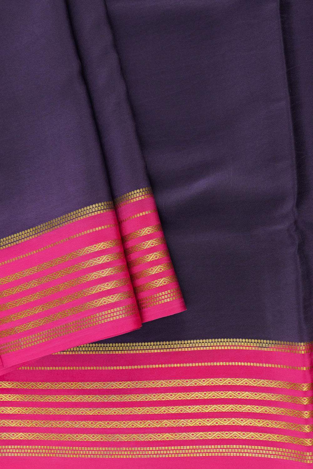 PINK CONTRAST BLOUSE IN MYSORE SILK SAREE