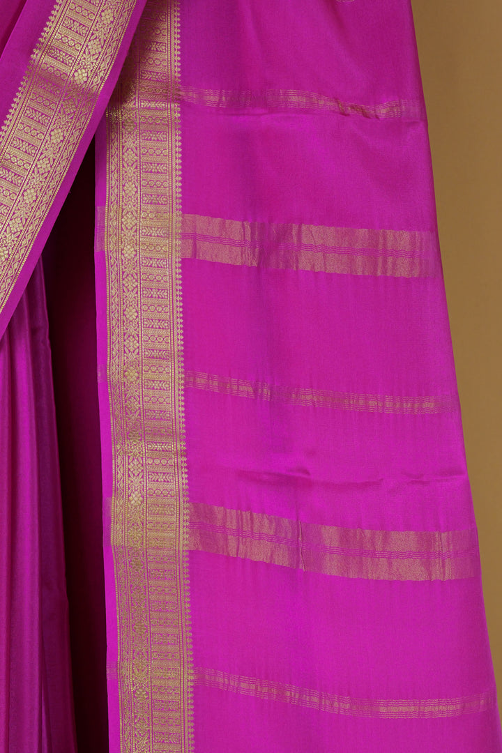 PINK MYSORE CREPE SILK SAREE