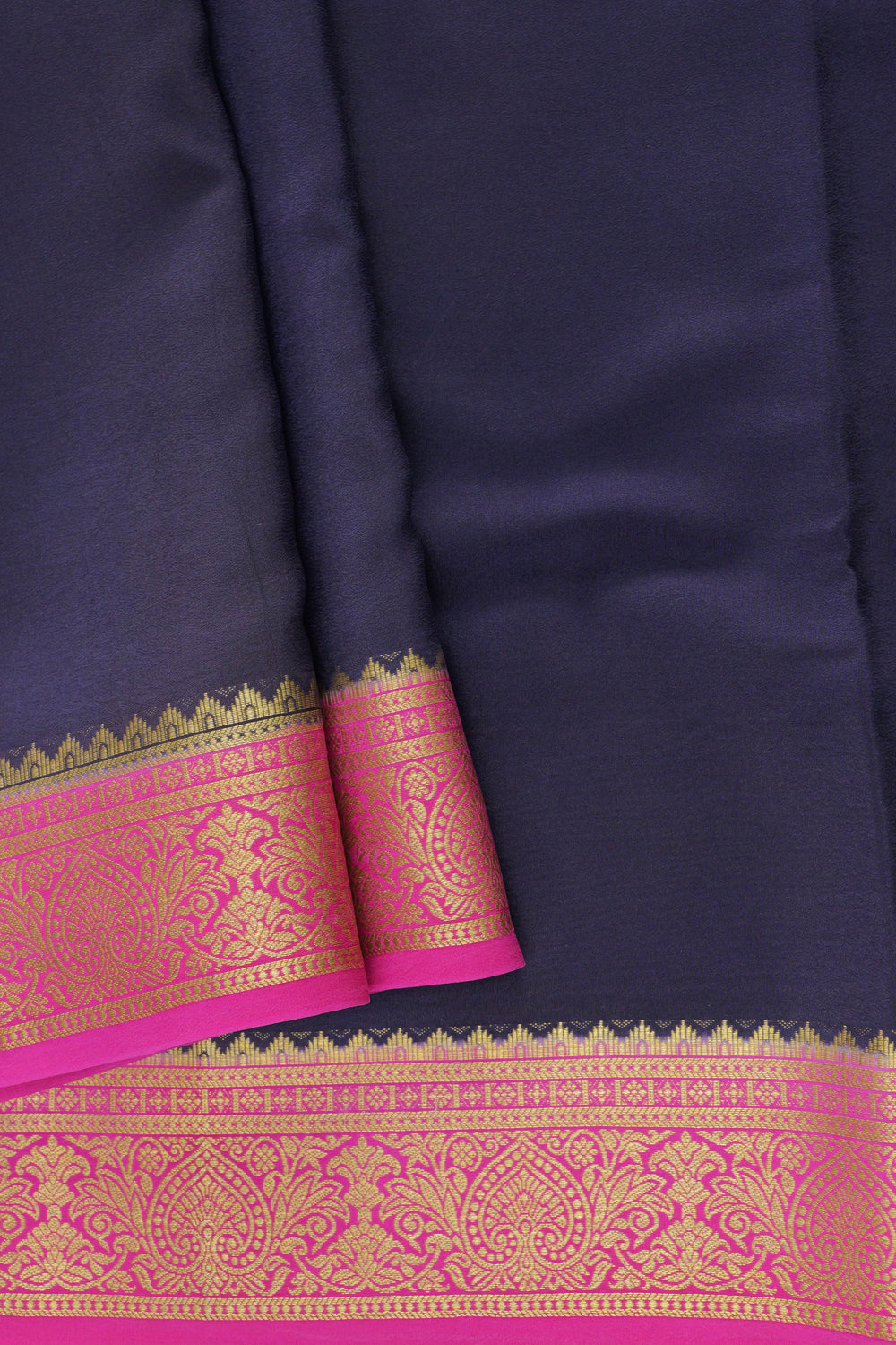 PINK WITH GOLD BORDER IN MYSORE SILK SAREES