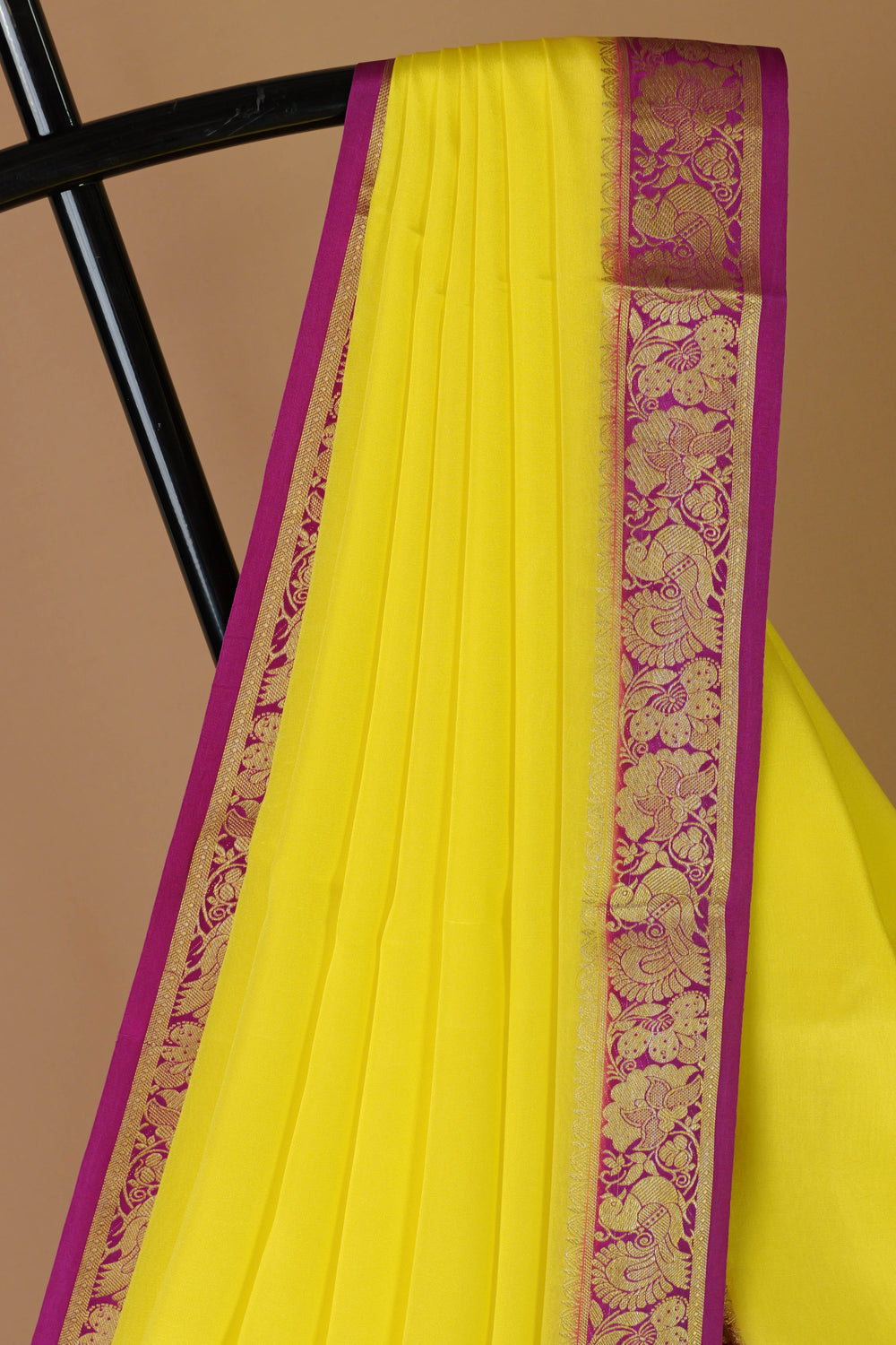 PINK YELLOW MYSORE SILK SAREES