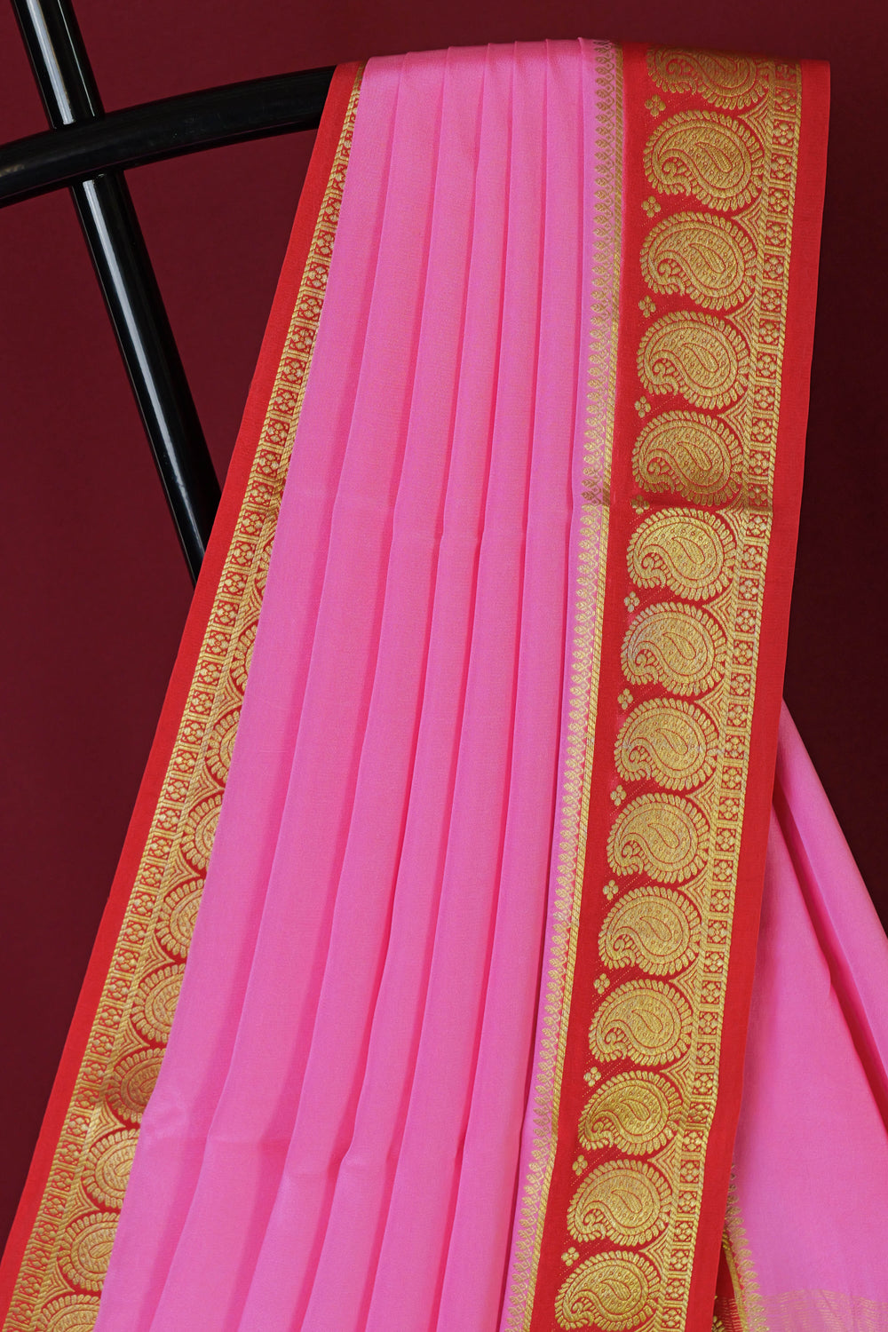 PURE MYSORE SILK SAREE PINK RED