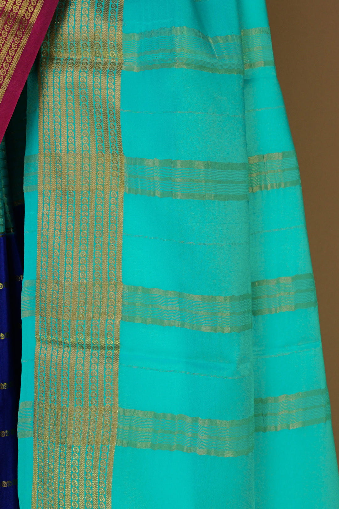 PURE MYSORE CREPE SILK SAREES SKY BLUE