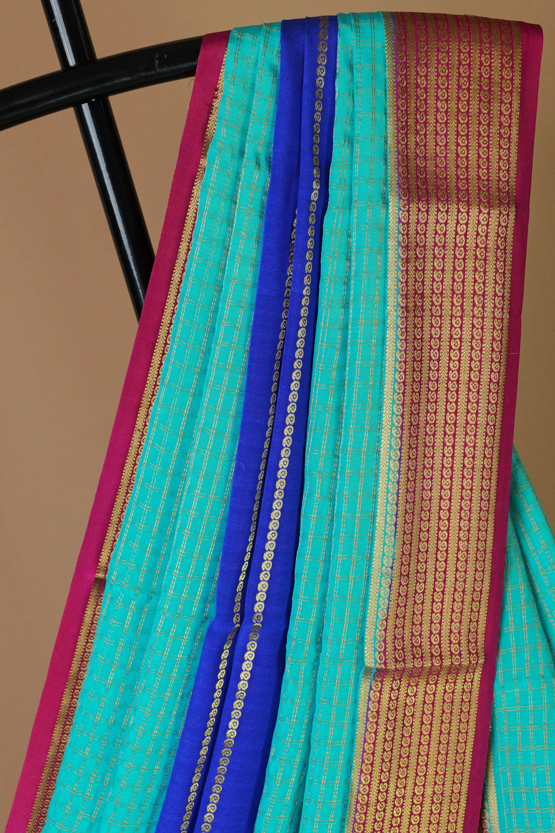 PURE MYSORE CREPE SILK SAREES SKY BLUE