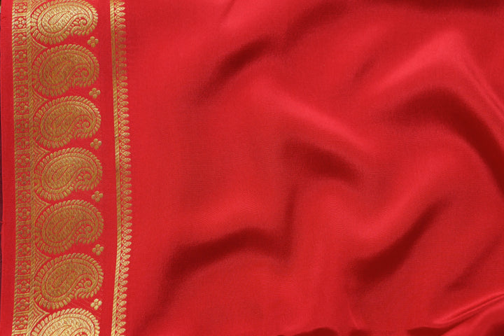 PURE MYSORE SILK SAREE PINK RED