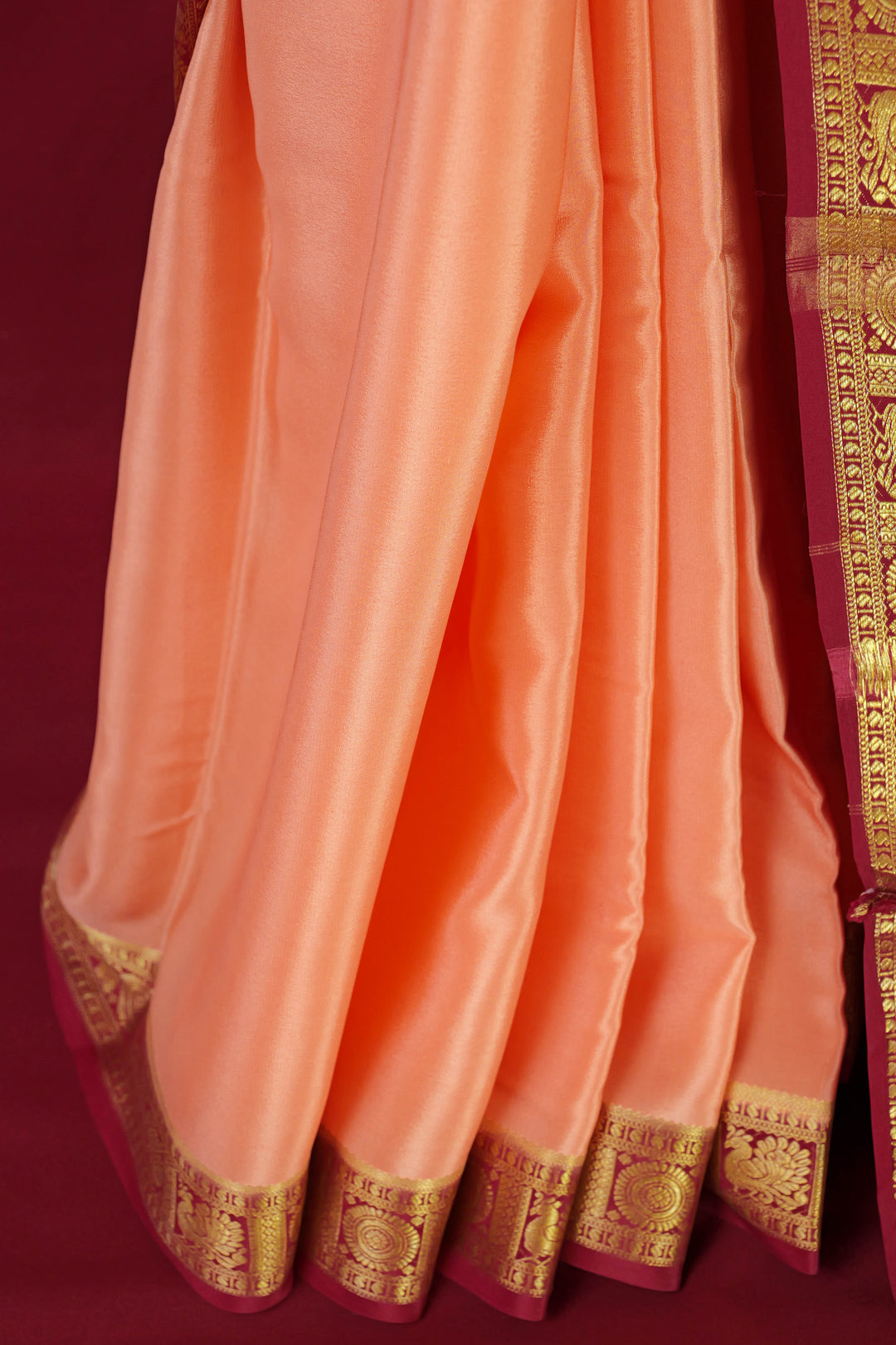 PURE MYSORE SILK SAREE ORANGE