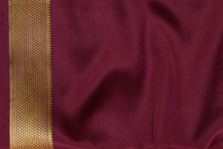 PURE MYSORE SILK SAREES DARK BROWN