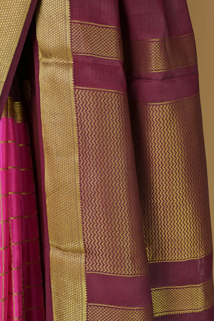 PURE MYSORE SILK SAREES DARK BROWN