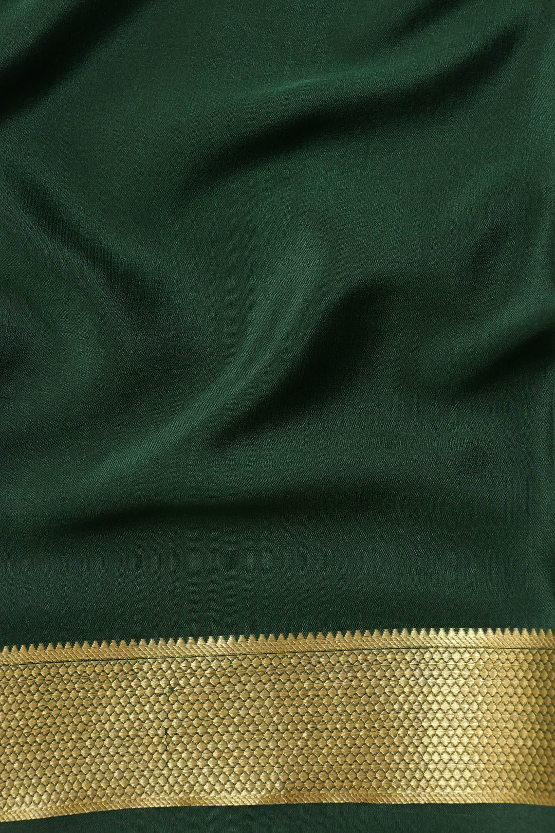 PURE MYSORE SILK SAREES DARK GREEN