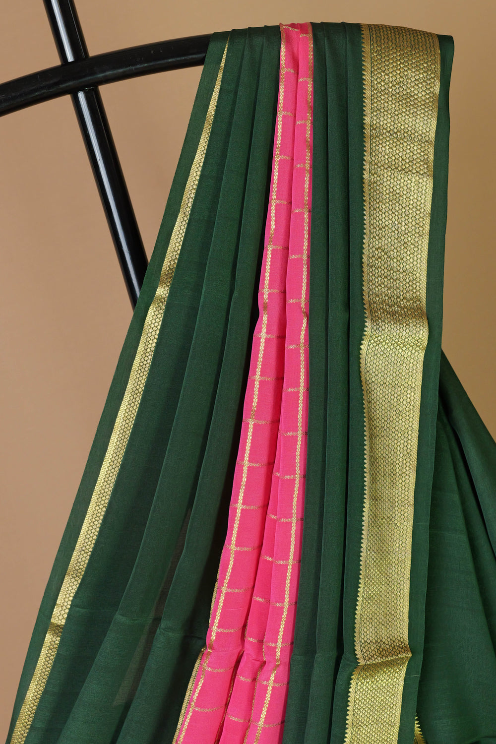 PURE MYSORE SILK SAREES DARK GREEN