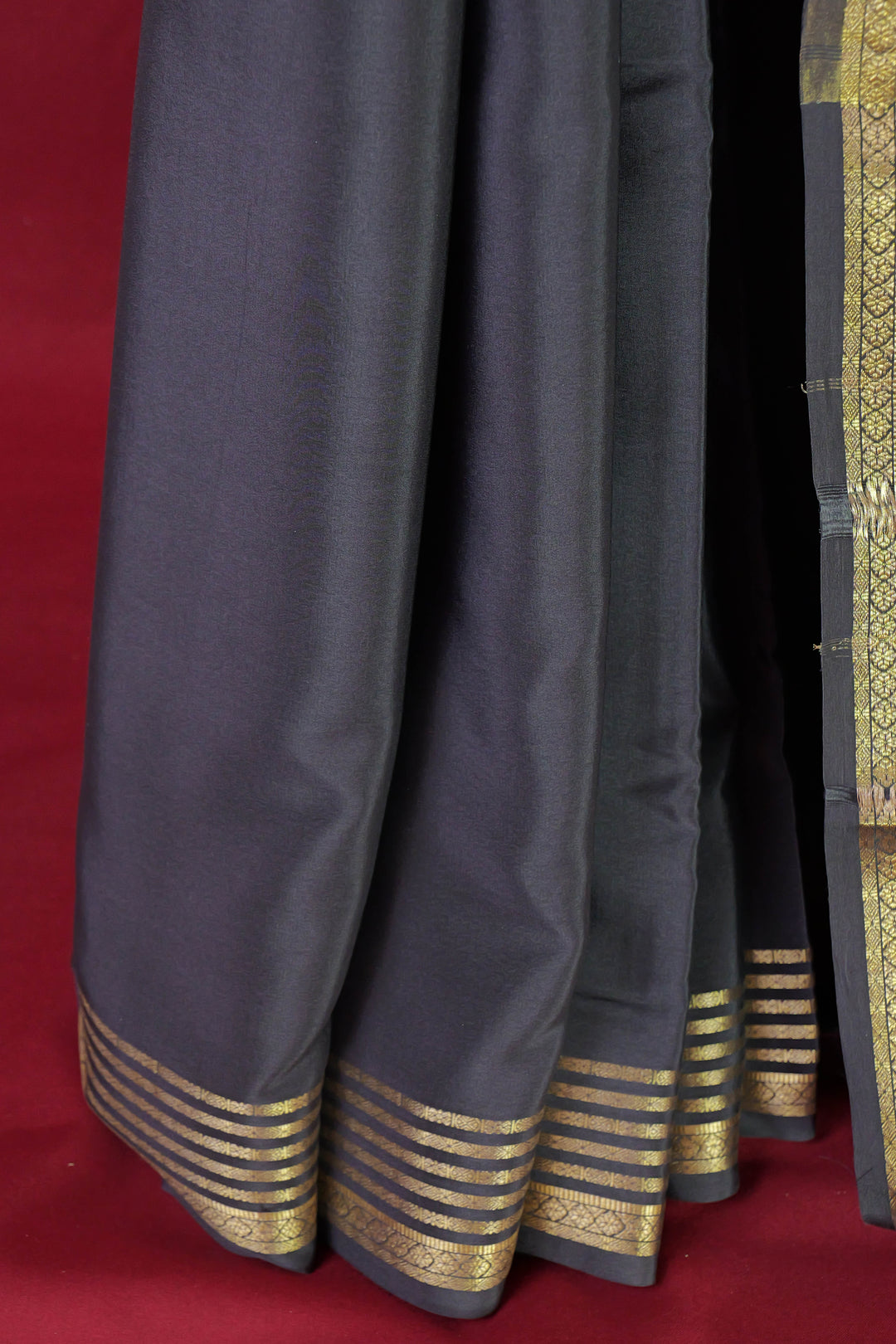 PURE MYSORE SILK SAREES GREY