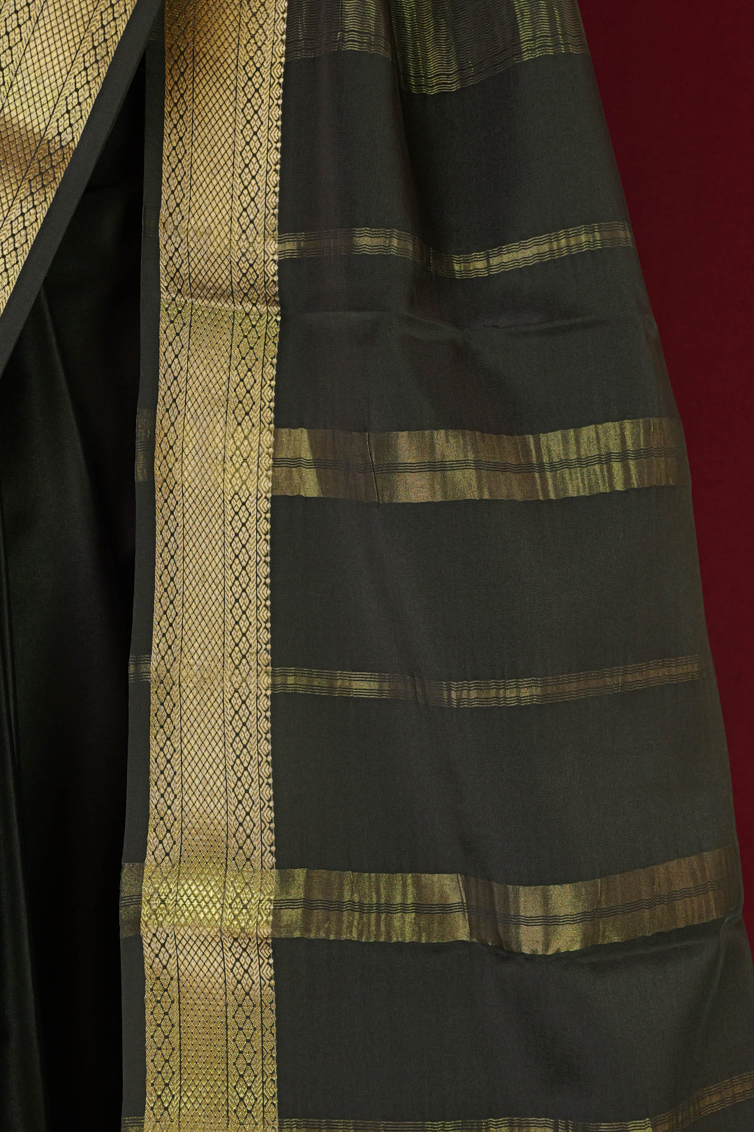 PURE MYSORE SILK SAREES GREY