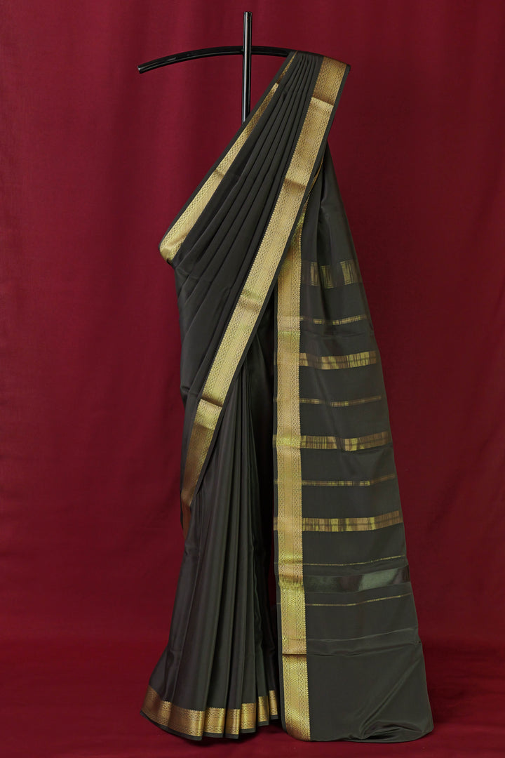 PURE MYSORE SILK SAREES GREY