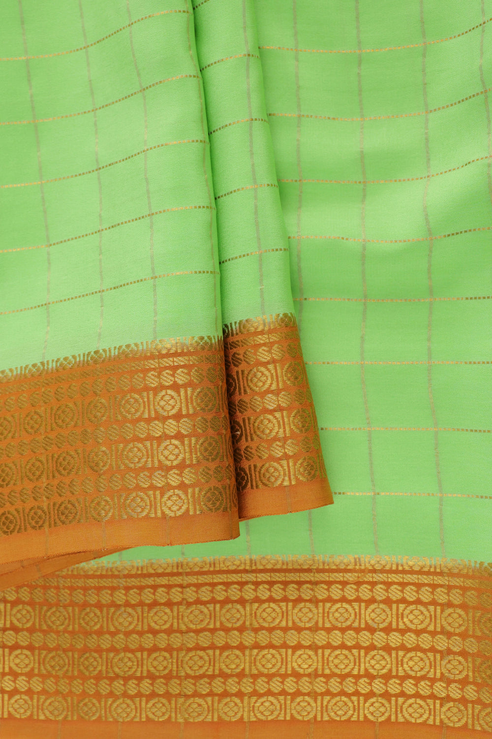 PURE MYSORE SILK SAREES IN PARROT GREEN