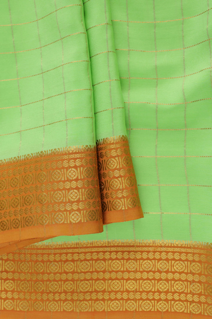 PURE MYSORE SILK SAREES IN PARROT GREEN