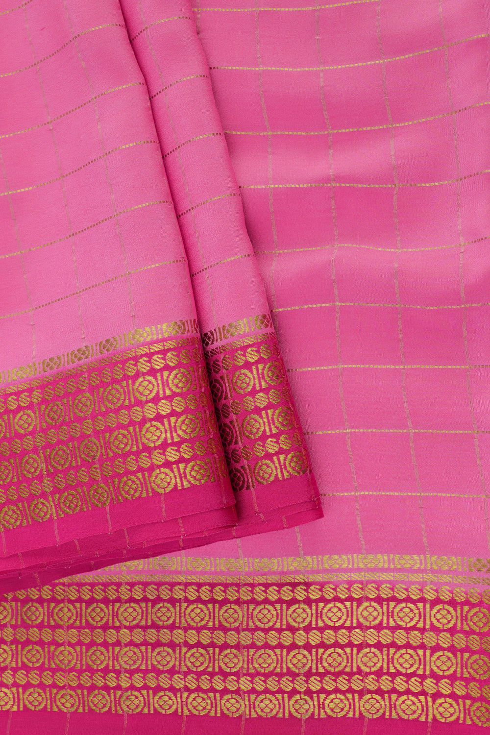 PURE MYSORE SILK SAREES IN PINK WITH GOLD 
