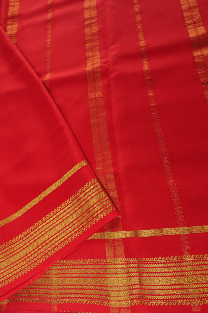 PURE MYSORE SILK SAREES IN RED BLOUSE