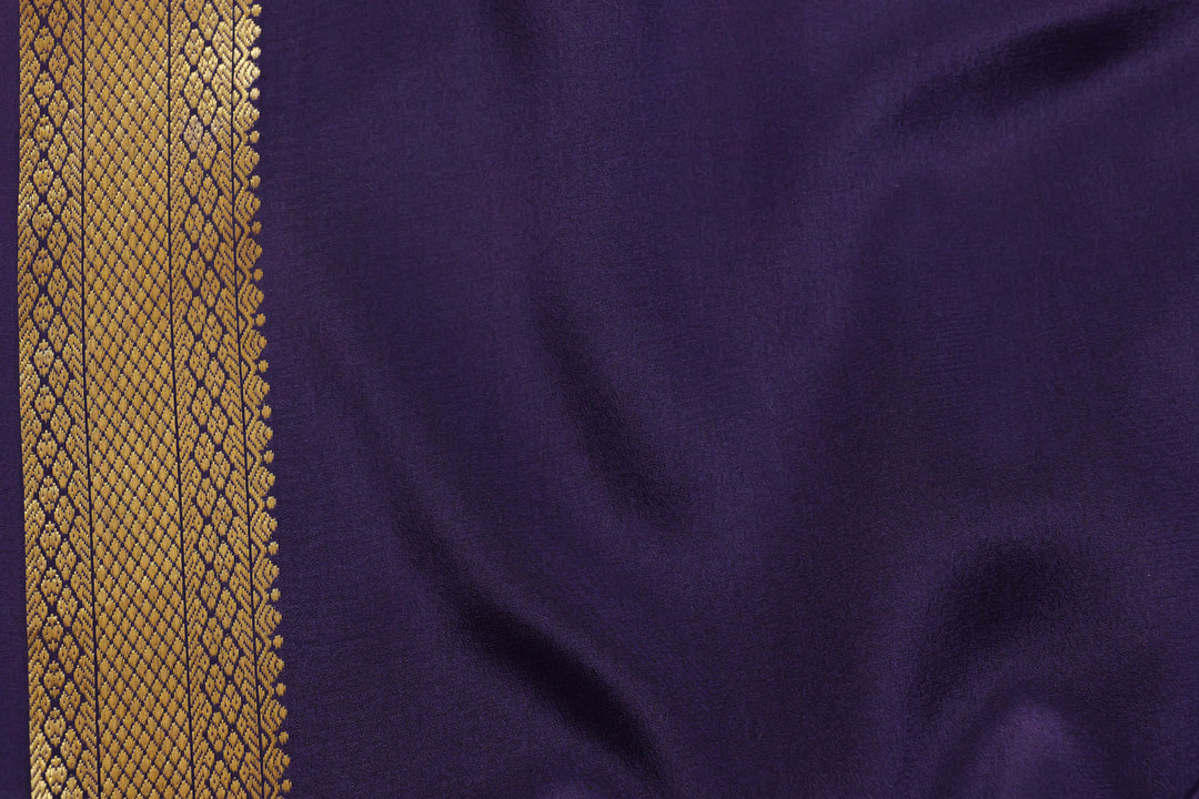 PURE MYSORE SILK SAREES VOILETBLUE