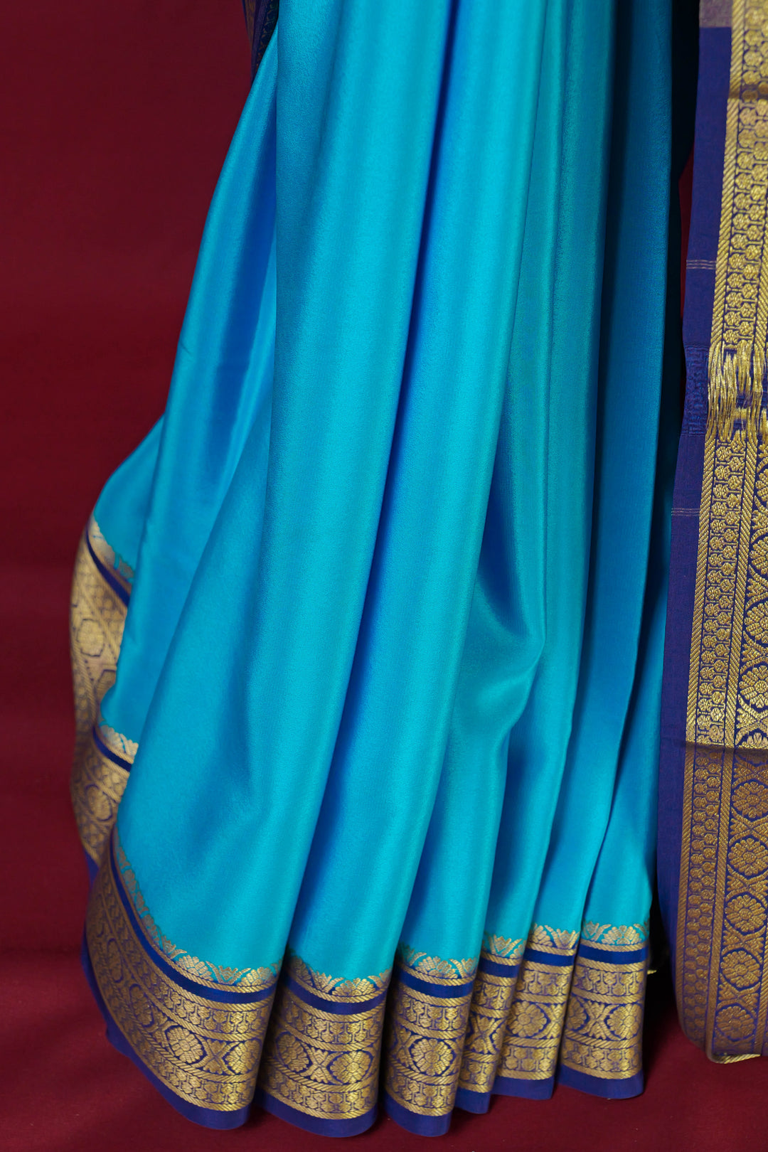 PURE MYSORE SILK SAREE BLUE