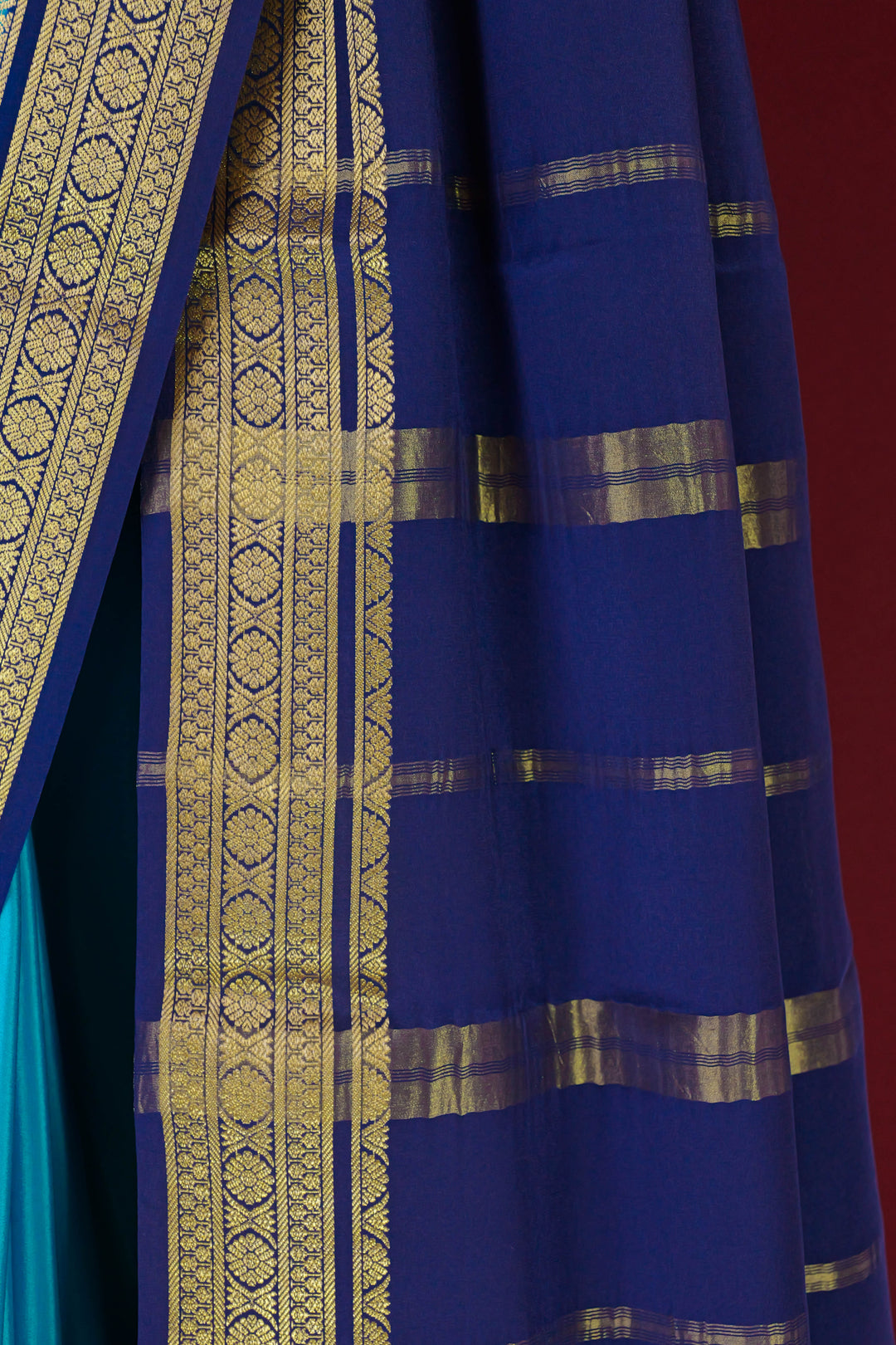 PURE MYSORE SILK SAREE BLUE