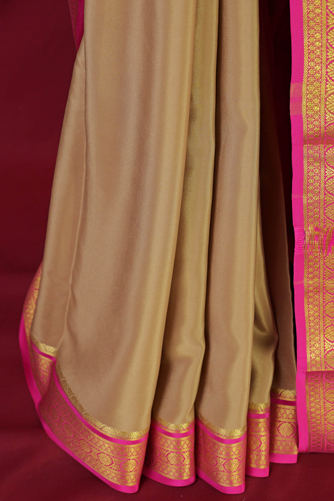 PURE MYSORE SILK SAREE BROWNISH