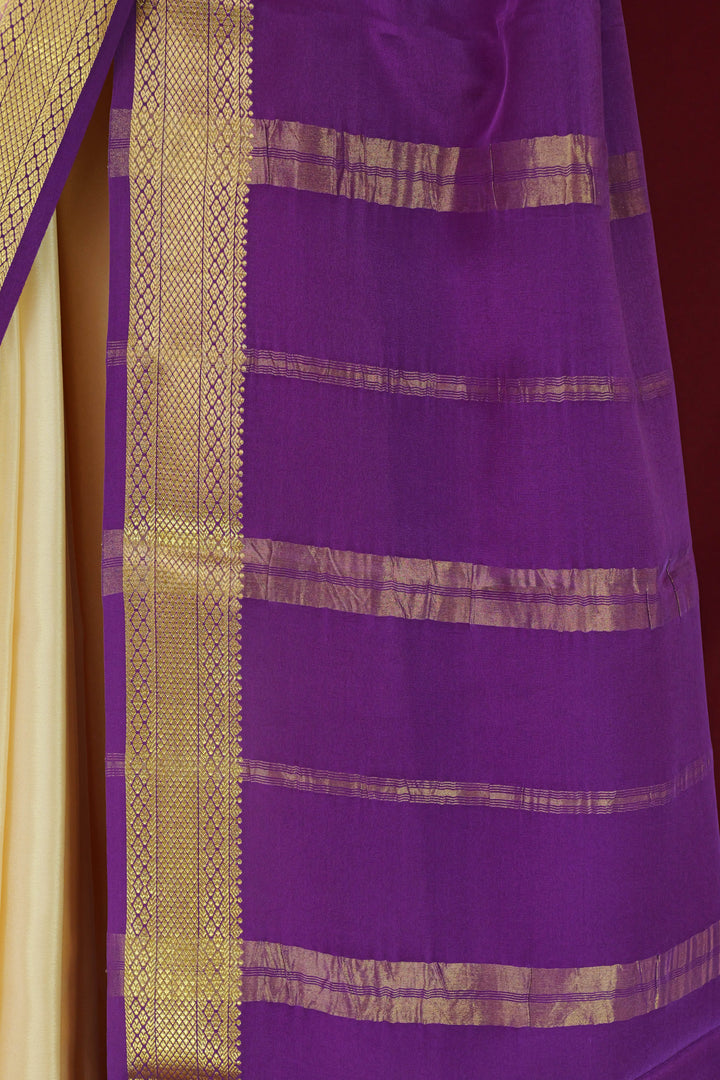 PURE MYSORE SILK SAREE CREAM