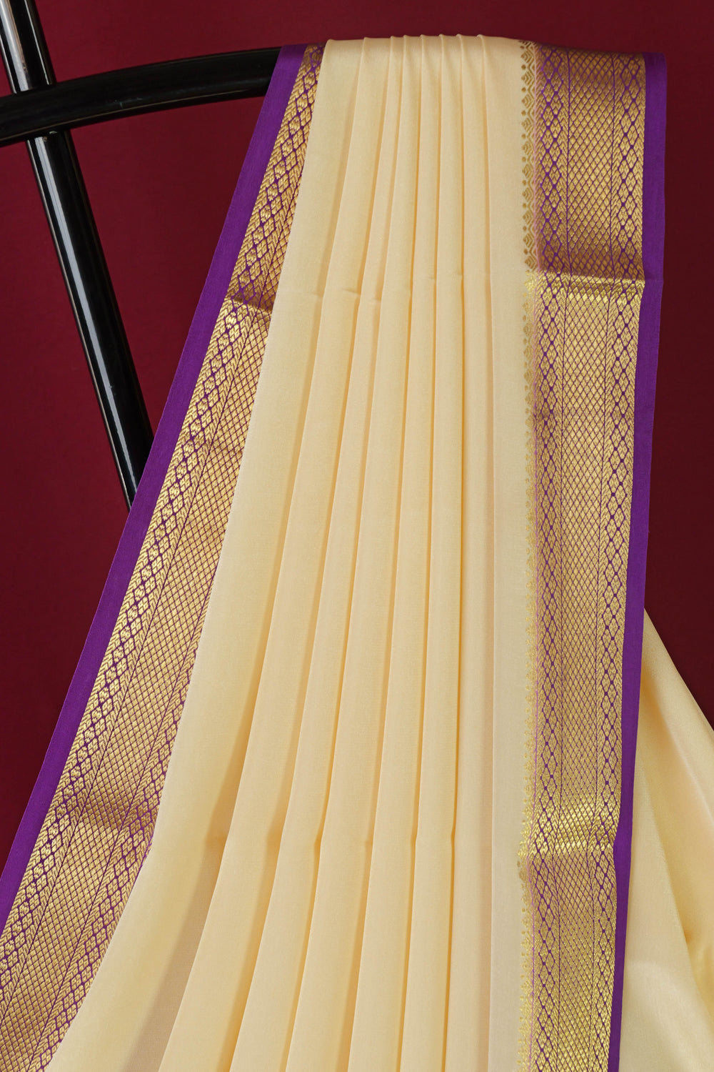 PURE MYSORE SILK SAREE CREAM