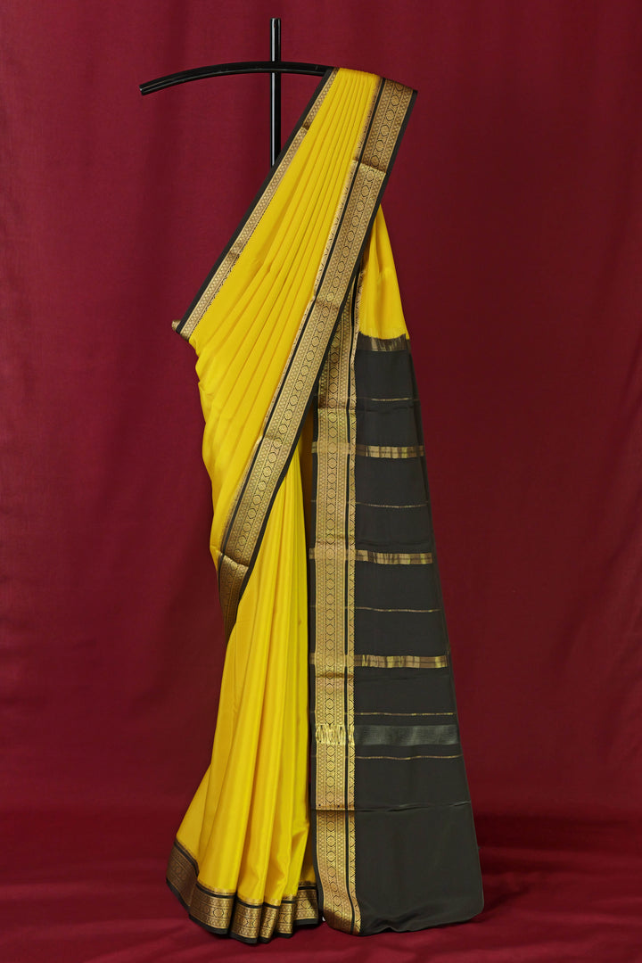 PURE MYSORE SILK SAREE MUSTARD